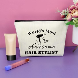 Sazuwu Hair Stylist Gift Makeup Bag Funny Hairdresser Gifts Hairstylist Gift Ideas Hair Stylist Appreciation Gifts Hairdresser Graduation Gifts Cosmetic Bag Birthday Thanksgiving Christmas Gifts