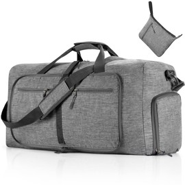 Vomgomfom Travel Duffle Bag for Men, 65L 85L 115L Foldable Travel Duffel Bag with Shoes Compartment Overnight Bag for Men Women
