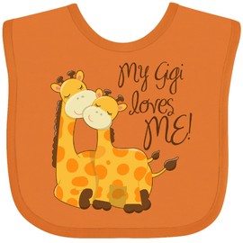inktastic My Gigi Loves Me Baby Bib Orange 265c7