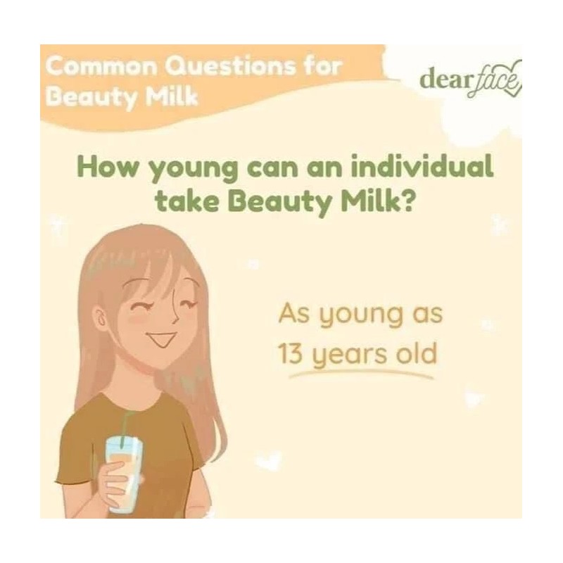Dear Face Beauty Milk Japanese Collagen Melon Drink, 10 Sachets