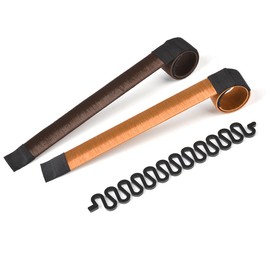 TIMESETL Twist Hair Styling Tool 3-in-1 Hair Style Aid Donut Hair Bun Maker Women's Hair Bun Maker Brown + Braiding Aid Hair Hair Braiding Tool