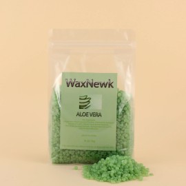WaxNewk Aloe Vera Hard Wax Bean Stock in  1kg 2.2LB Rosin Body Hypoallergenic WaxFragrance: ALOE