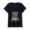 Womens Florist Reception Flower Curator Elegant V-Neck T-Shirt