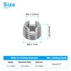 PATIKIL Self-Tapping Threaded Inserts, 40 Pcs M5 x M8 x