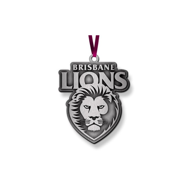 Brisbane Lions AFL Footy Metal Ornament