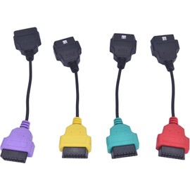 Alchiauto Fi-at ECUScan Multi Adapter Cable for Set for Diagnostic ECU Scan Tool (RedYellowPurpleGreen)