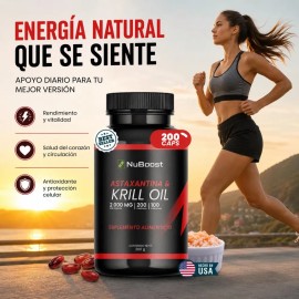 Aceite De Krill Con Astaxantina Para Rutina Diaria