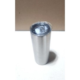 Remagr 20 Oz Skinny Tumbler, Stainless Steel Insulated Slim Tumblers with Lid | Silver