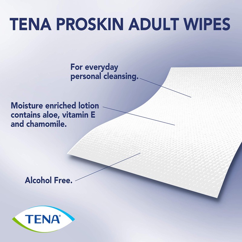 Tena ProSkin Ultra Adult Wipes, 48 ct ( Pack of