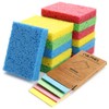 Vilphel 12 Counts Multipurpose Kitchen Sponges Pack Compostable Biodegradable Compressed