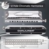 CONJURER Chromatic Harmonica Valveless for Adult Beginners Professionals - 12