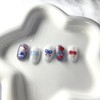 [Premium Handmade Nail Tips] Blue Ribbon Cat Nails - Almond