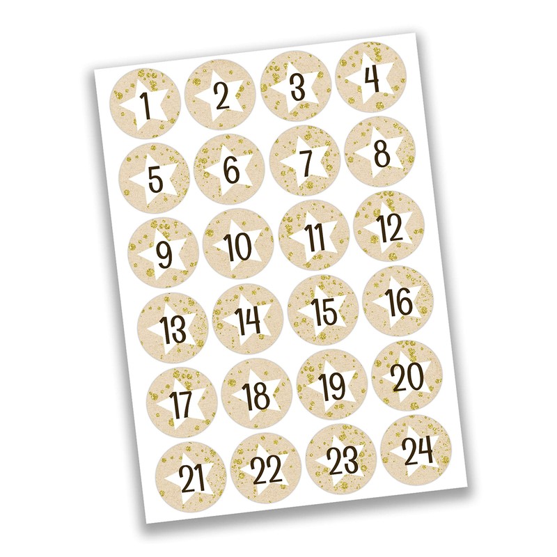 Papierdrachen Adventskalender zum Befüllen - mit 24 braunen Papiertüten und