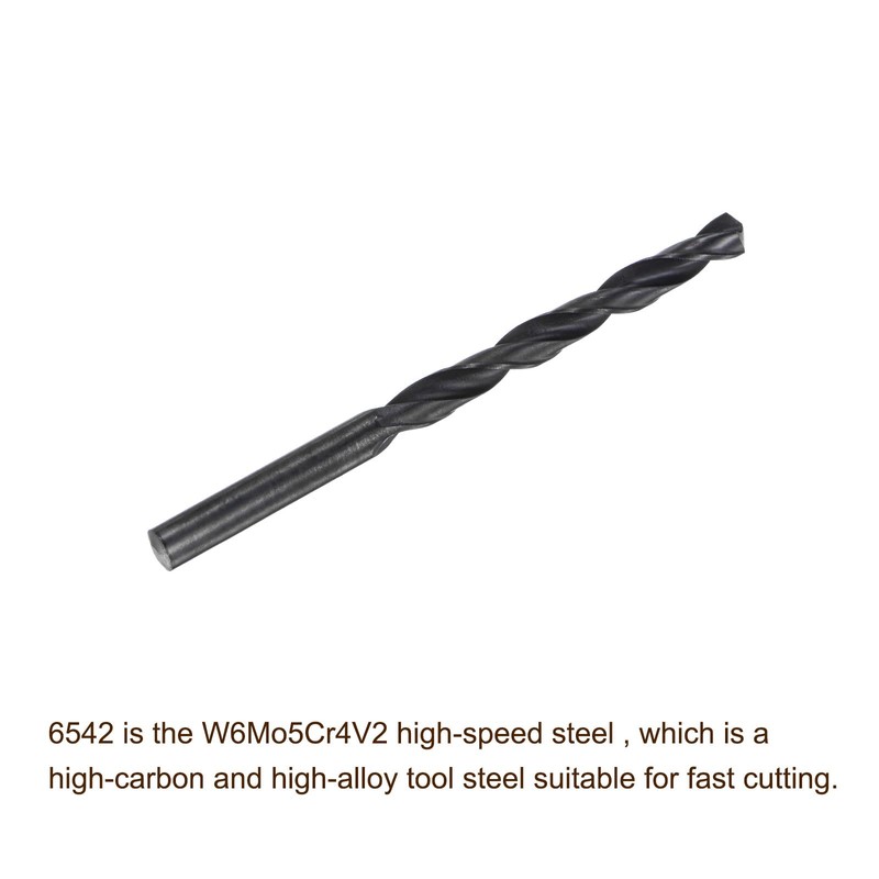 sourcing map 6542 High-Speed Steel Spiral Drill Bit Metal Drill