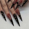 Long Stiletto Press on Nails French Tip Fake Nails Glossy