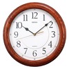 Seiko Wall Clock Quiet Sweep Second Hand Dark Brown Solid