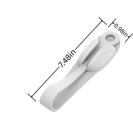 Hufopik Cord Bundlers, Damage Free Hanging Cord Organizer, No Tools Cord Bundler for Hanging Electrical Cables, 4 white Cord Bundlers， 4 black Cord Bundlers