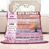 50th Birthday Blanket, 50 Years Old Gifts for Women, Happy