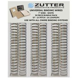 Zutter Binding Wires - White Bundle Pack - Use with Any and All owire Binding Systems! (Zutter Binding Wires 1" - White 18 Piece Bundle Pack)