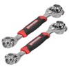 2Pcs 8 In 1 Socket Wrench Carbon Steel Multifunctional 360°