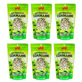 Hapi Dry Roasted Edamame with Sea Salt (6 Pack, Total of 21.18oz)