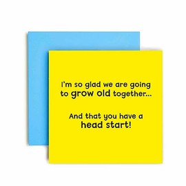 Huxters Birthday Cards for Women – Card for Her Grow Old before me Friend Happy Birthday Card for Birthday - Friend Birthday Card for Sister Auntie Daughter– Funny Birthday Card