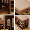 SACSTAR Shoe Rack and Storage Bench for Entryway, 2-Tier Upholstered