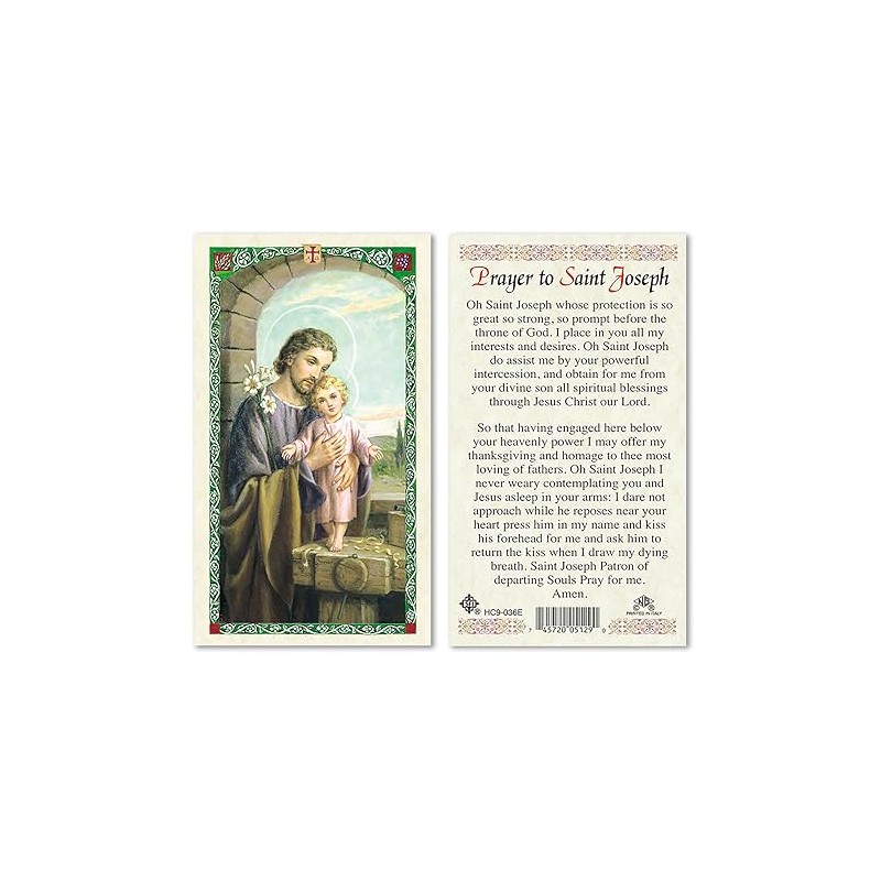San Francis Imports Prayer to St. Joseph Laminated Holy Card