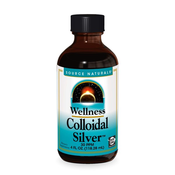 Source Naturals Wellness Colloidal Silver 30 ppm, Supports Physical Well Being* - 4 Fluid oz