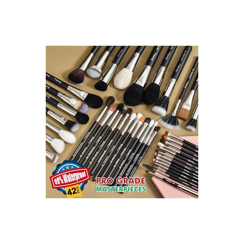 BUEART DESIGN - Juego de 42 brochas de maquillaje con