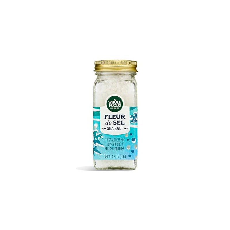 Whole Foods Market, Seasoning, Salt, Fleur de Sel, 4.20 Ounce