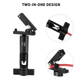 CYSKY 2 in 1 Upgraded Needle Driver Insertion Tool with Hydraulic Hose Cutter for MTB Road Bike Olive Banjo Connector Insertion Tool (Black)