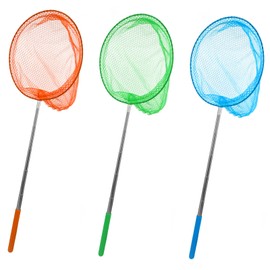 3 Pack Retractable Butterfly Net Dragonfly Net Fishing Net for Kids Extendable 14 to 33 inch for Children's Outdoor Garden Activities