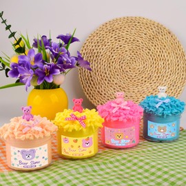 4 Pack Slim Kit, Cute Cloud Slime kit for GirlsAges 3-7,8-12, for Kids Slime Set Party kit, Stuff ChristmasParty Favors, Stress Relief Sensory Toys, Classroom &Offce Gifts, Birthday Gift