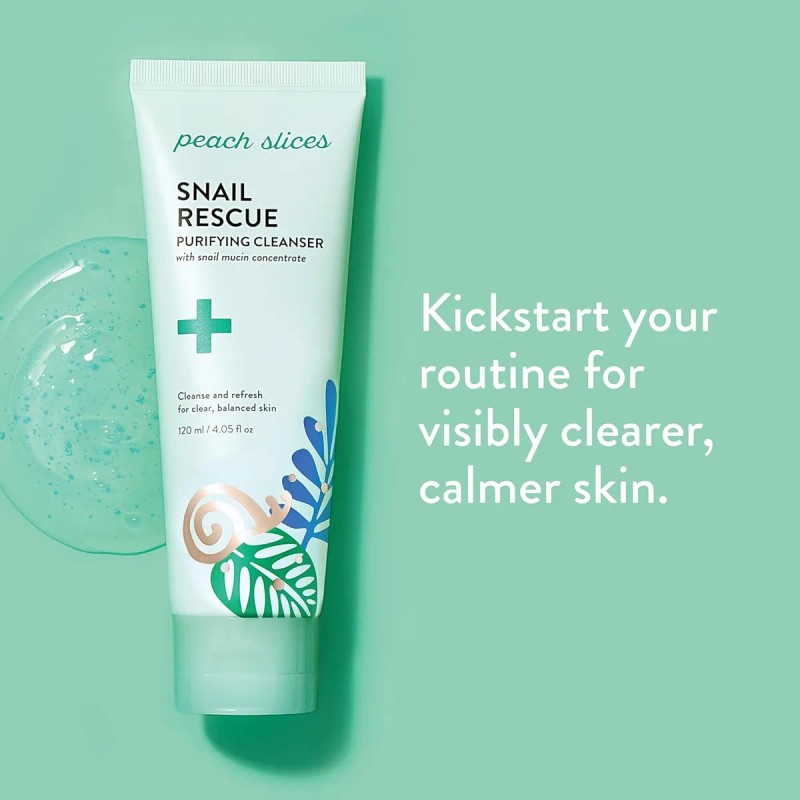 Peach Slices Snail Rescue Limpiador Purificador 4.05 Fl Oz.