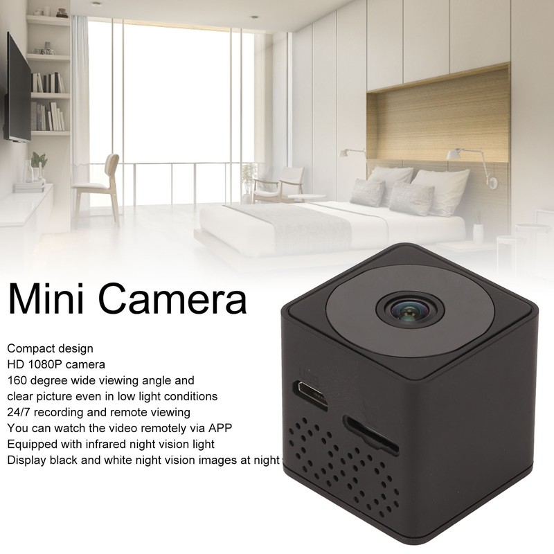 Mini Security Camera Portable Wireless HD 1080P Night Vision Remote