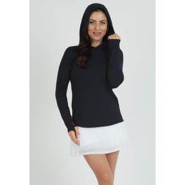 IBKUL Athleisure Wear Sun Protective UPF 50+ Icefil Cooling-Essential Women's Hoody-16000 White/Solid/M