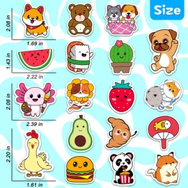 STKJoviale 600PCS Stickers for Kids Cute Stickers Kawaii, Water Bottle Stickers Waterproof Vinyl Laptop Stickers for Girls Boys Students Cute Animal Kid Stickers Pack