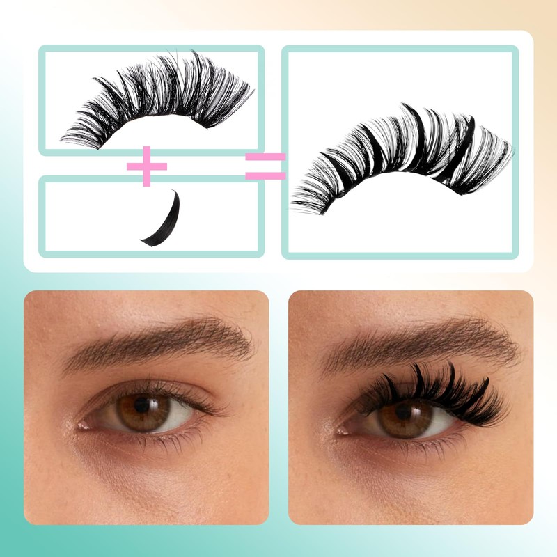 GEMERRY Wimpern Extensions Spikes DIY Cluster Wimpern D Curl Individuelle