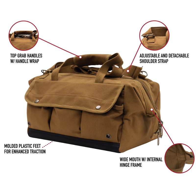 Rothco Renovator Tool Bag – 26 Tool Pocket Canvas DIY