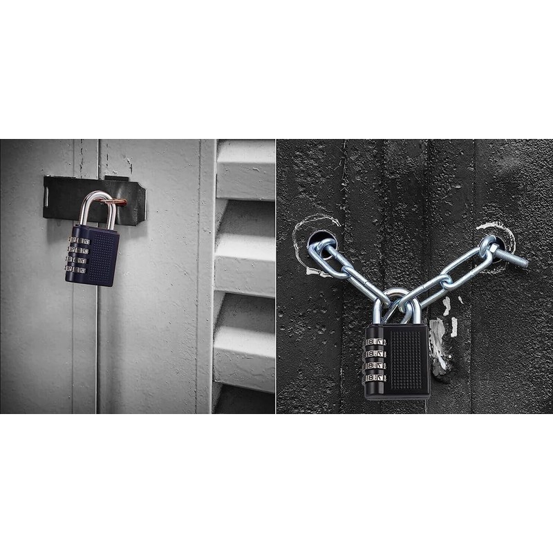 TheGeekLa Combination Padlock with 4-Digit Smooth Dial Lock Security Padlock