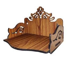 Generic Small Beautiful Wooden Temple/MANDIR for Home/Office/Shop (DIY)(15 CM /6 INCHES) (Brown), JCSMEJ3903