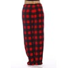 Just Love 6286-1X Women's Plush Pajama Pants - Red/Black