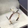 Xiaomei 18K Rose Gold 2ct Cubic Zirconia Simulated Diamond Solitaire