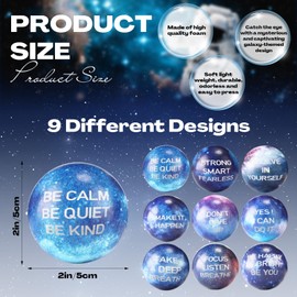 100 Pcs Galaxy Mini Stress Balls Bulk 2 Inches Foam Relief Stress Balls Squeeze Anxiety Fidget Sensory Toys for Outer Space Earth Party Favors Class Reward Carnival Gift