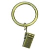 Spring Window Fashions 220-7221-06 Metal Ring and Clip, Antique Brass,