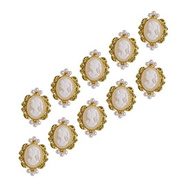 Baluue 10pcs Beauty Head Manicure Accessories Press Nails Gel Nail Sticker Art Charm for DIY