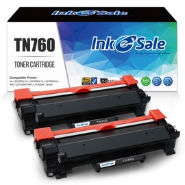 INK E-SALE 2 Packs Remanufactured TN760 Toner Cartridge Replacement for Brother TN760 TN730 TN770 for HL-L2325DW HL-L2350DW HL-L2370DW DCP-L2550DW MFC-L2690DW MFC-L2710DW MFC-L2717DW MFC-L2750DW