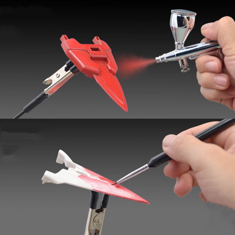 Yesmin Crocodile Clip Set Tool Model Support Base,Equipped with 10