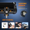Nilight Side Shooter Light Bar 7 Inch Triple Row Spot